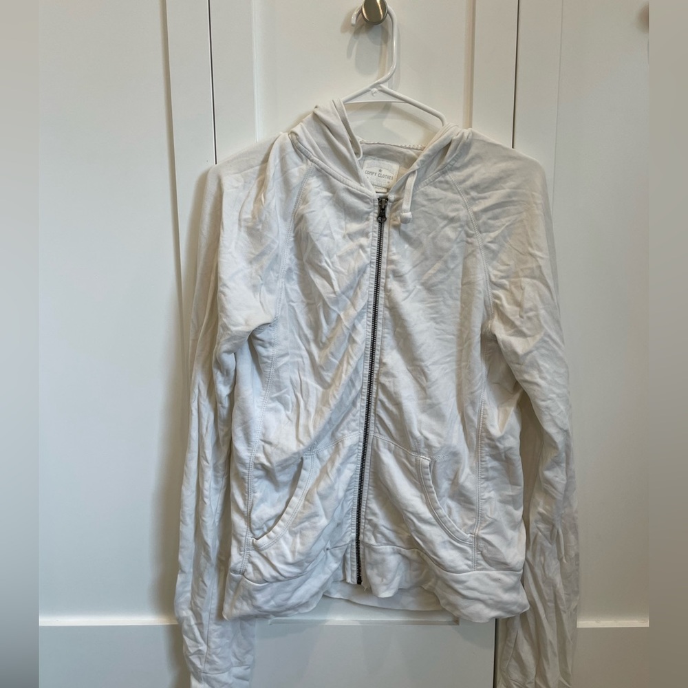 White comfy Zip up